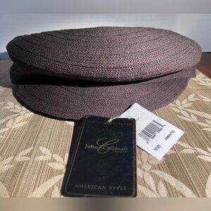 John Callanan Wool Flat Cap Hat, Brown One Size. NEW WITH TAGS